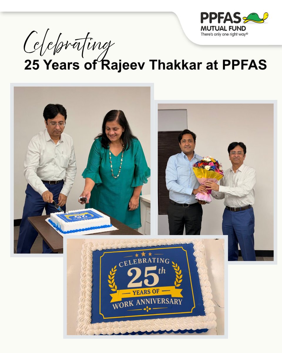 ppfasmf's tweet photo. Thank you for 25 years of trusted leadership and unwavering faith in value investing. Thank you for building a stronger tomorrow with us.

Congratulations Rajeev!

#WorkAnniversary #25Years #PPFASMutualFund https://t.co/UARKnZO3W6