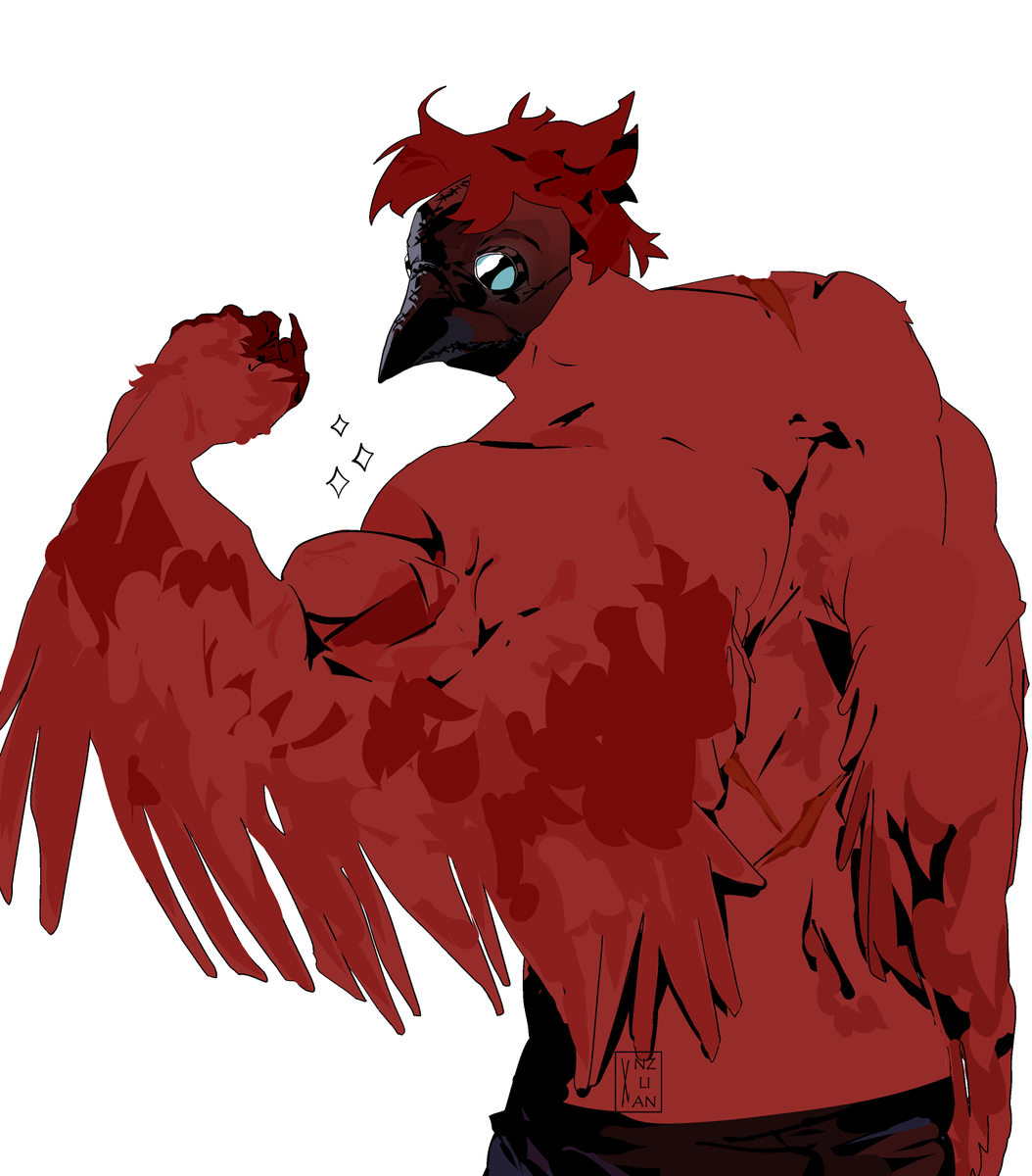 ProductionRoxy's tweet photo. It's just Doctor flexing his feathered 💪
I wasn't going to give him pants before—
#tfc
#thefreakcircus https://t.co/7codJoh1I5