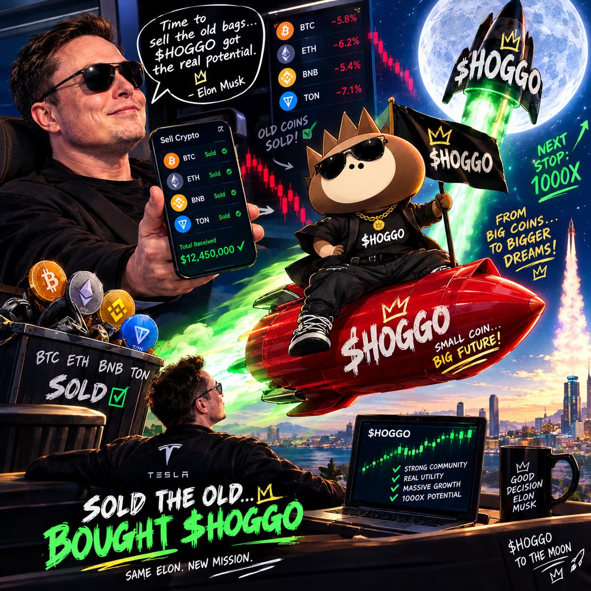 sean26__'s tweet photo. My meme contest entry 
Currently selling all my bags 💰 to brag some $HOGGO 
@hoggohop 
#collab https://t.co/mObeLd9Cpr