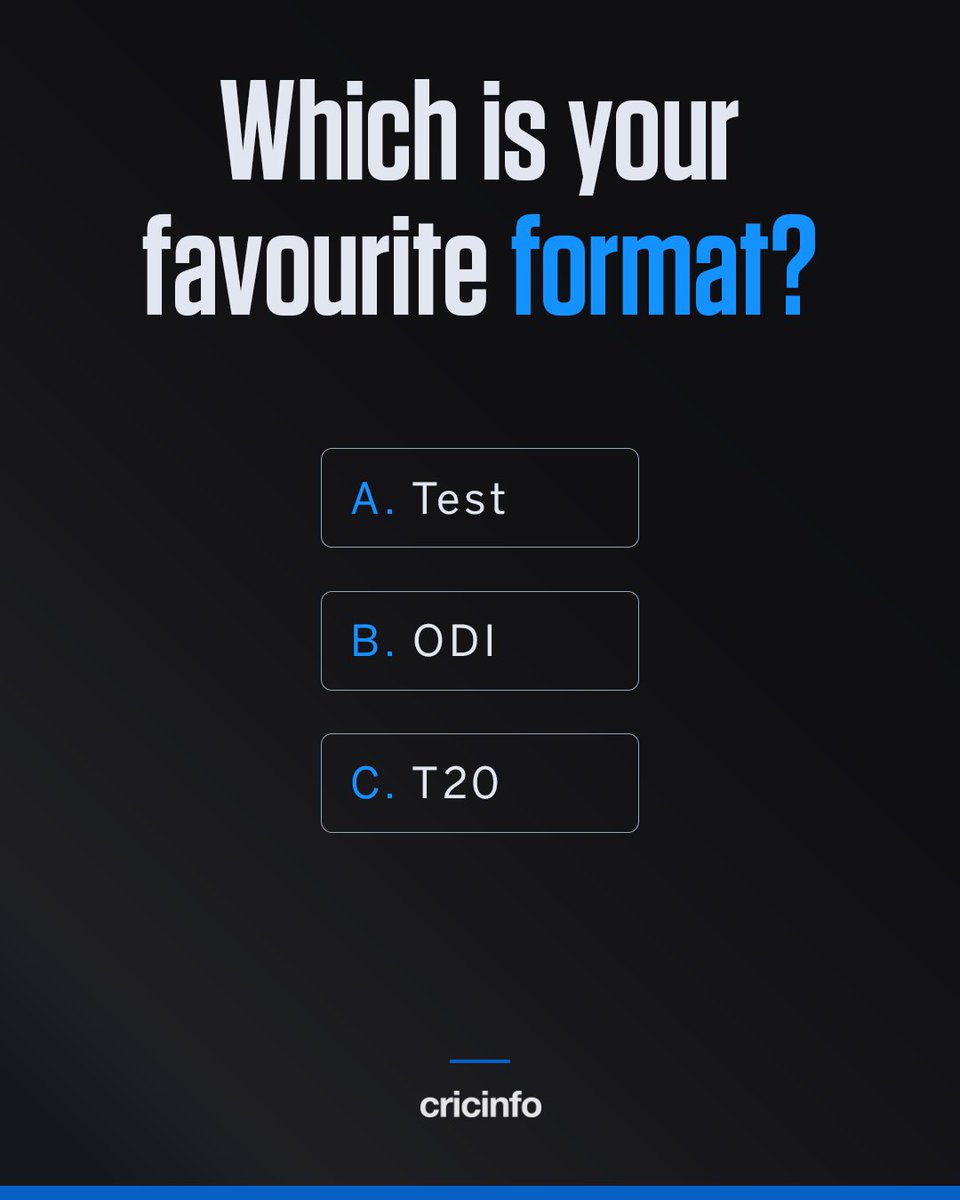 cricinfo's tweet photo. Your favourite format is _______ 👀 https://t.co/jHp8XRrsiF