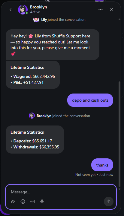 Lelouchtooquick's tweet photo. somehow am up on Shuffle, I never enjoy gambling on shuffle tho.

Once you win decent they turn off the RTP lol. https://t.co/rAqmBZXDYQ