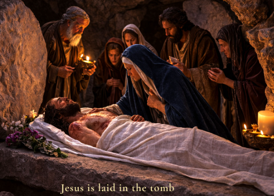 EPMissions's tweet photo. The 7th Sorrow of Mary: Jesus Is Laid in the Tomb 
Mary’s final sorrow teaches us something difficult: sometimes love means letting go.

We all have people, dreams, plans, and situations we desperately want to control.
Mary teaches us to place what we love into the hands of God. https://t.co/FBKlFhcQOJ