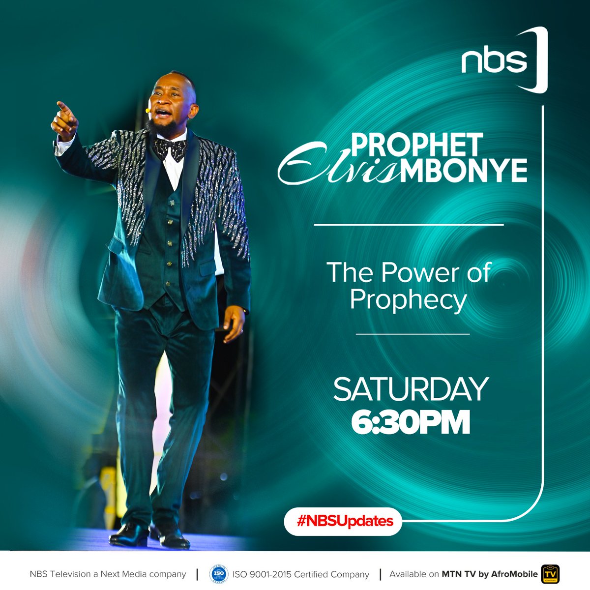 sanyukatv's tweet photo. This evening on NBS TV.

Make space for faith and reflection with The Power of Prophecy featuring @Prophet_elvis. Tune in at 6:30 PM.

#SanyukaUpdates #ProphetElvisMbonye https://t.co/H51QKyVr3u