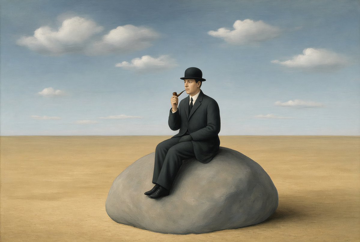 TPouxin's tweet photo. Alain Prim (Anomalie sublime) - L homme perché (2026) Arts numériques https://t.co/TCbWQ7DenV https://t.co/JbxiKHq324