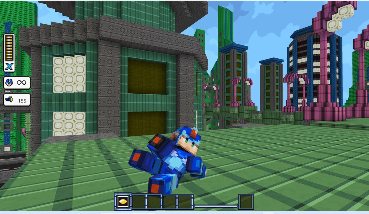 MegaEeveeMan's tweet photo. Minecraft BedrockにてロックマンXを買ったと思ったらロツワだった。(路克英雄Z) https://t.co/sWkCeUMvV6