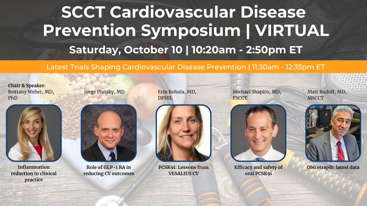 Heart_SCCT's tweet photo. The latest trials are reshaping cardiovascular disease prevention.

Join experts for a rapid review of the data behind GLP-1 RAs, PCSK9 inhibitors, obicetrapib &amp; inflammation reduction — &amp; what these emerging therapies could mean for clinical practice.

https://t.co/EYMECIPw8g https://t.co/Z0Tg46Ey6F