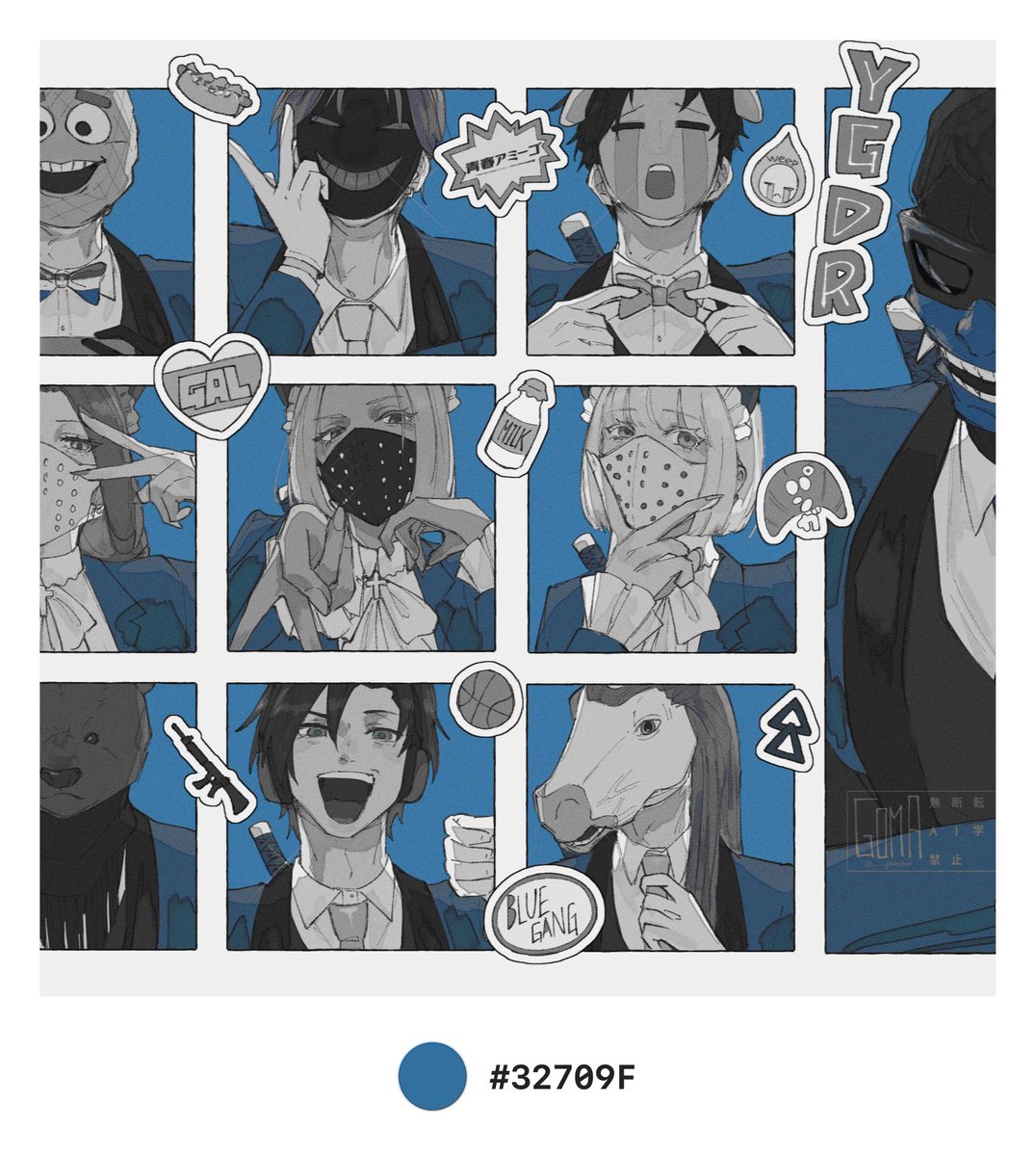 ____gomachan's tweet photo. 最近流行りのやつ楽しい🎨 https://t.co/c3Gg6vNmHo