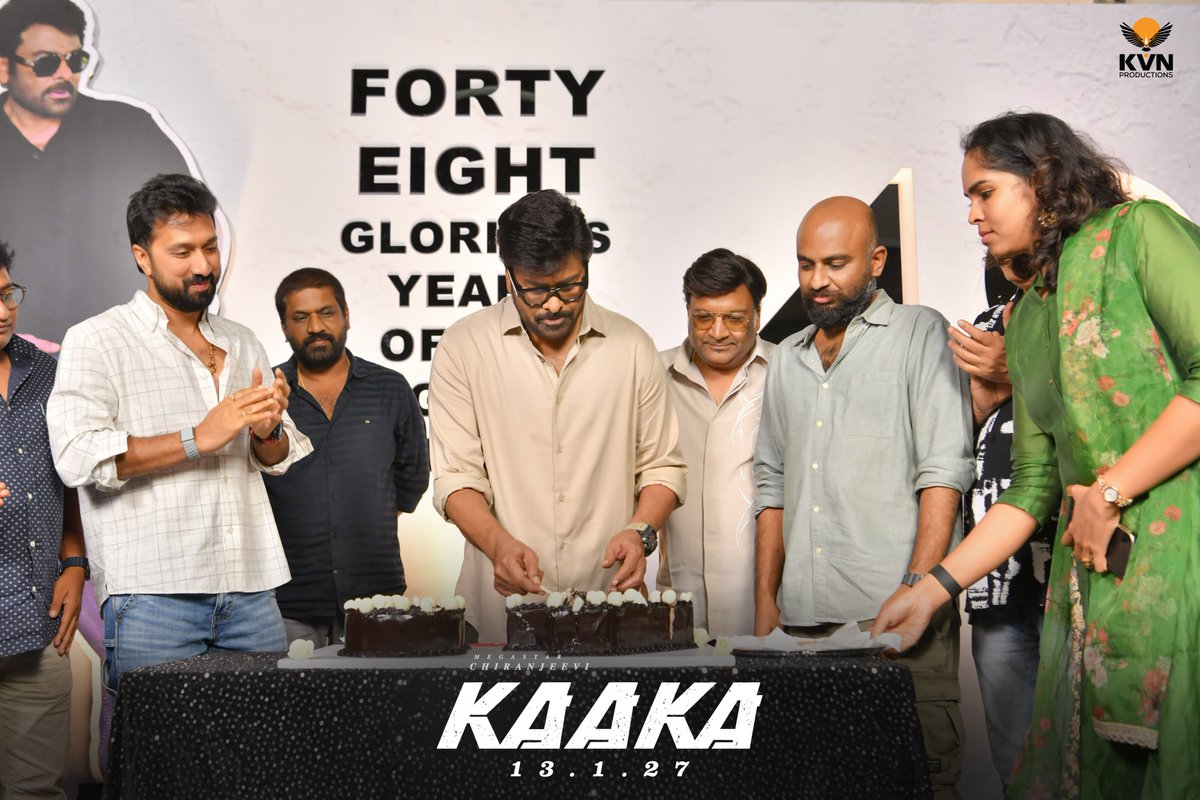 dirbobby's tweet photo. 48 years of brilliance, 48 years of inspiring generations! ❤️‍🔥

From being the eternal Megastar to creating countless unforgettable moments on screen, your journey is truly legendary.

Honoured and blessed to be working with you again, Annayya @KChiruTweets 🙏
#48GloriousYearsOfTheMegastarEra
#KAAKA