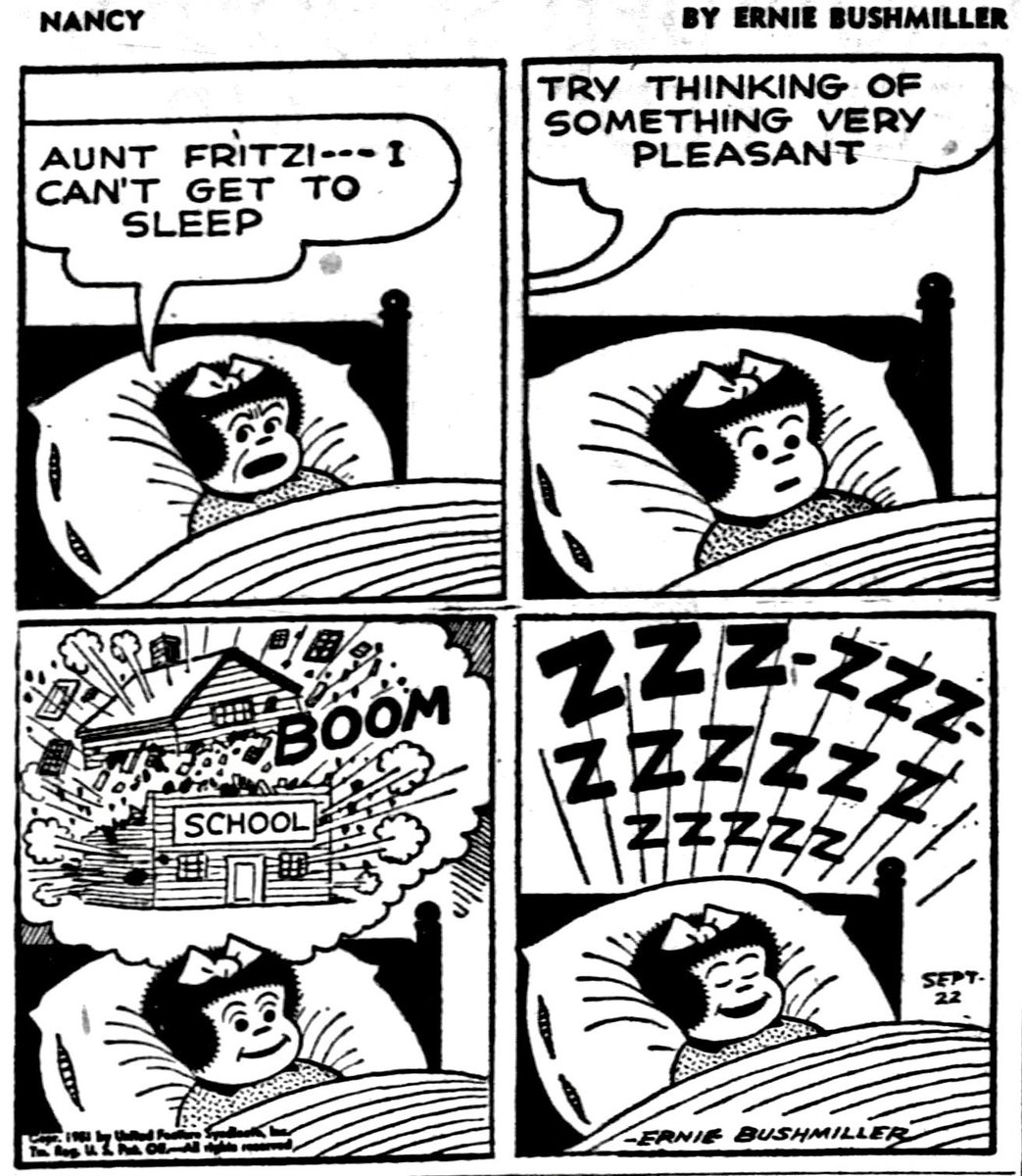 JohnnyCallicutt's tweet photo. Nancy By Ernie Bushmiller 
September 22,1951 https://t.co/i2LYE9cOLA