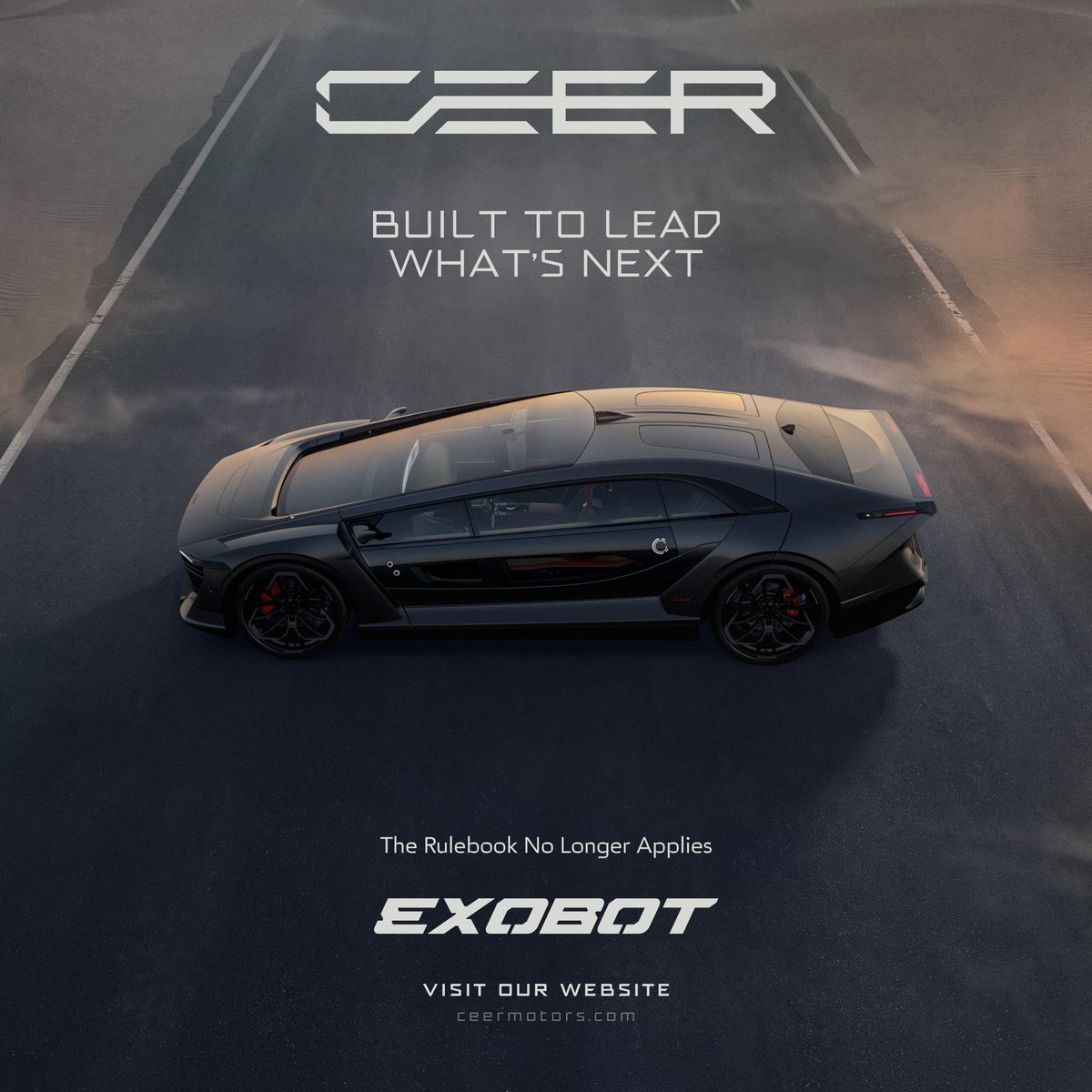 ceer's tweet photo. Introducing EXOBOT, where bold design meets advanced innovation, embodying Saudi ambition and designed to go beyond the familiar