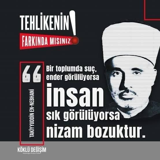 MehmetK2182's tweet photo. "Bir toplumda suç ender görünüyorsa insan, sık görünüyorsa nizam bozuktur.
("Takiyyüddin en-Nebhânî')
#saldırı #manisa https://t.co/KBfVPUHzrc
