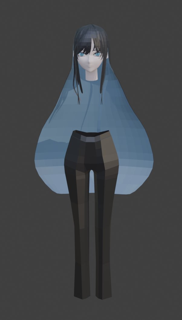 a_wo_'s tweet photo. 服を作り始めました……！
髪の毛はひとまずラフまでです。

#blender #b3d #3Dモデル https://t.co/Psi5P124eS