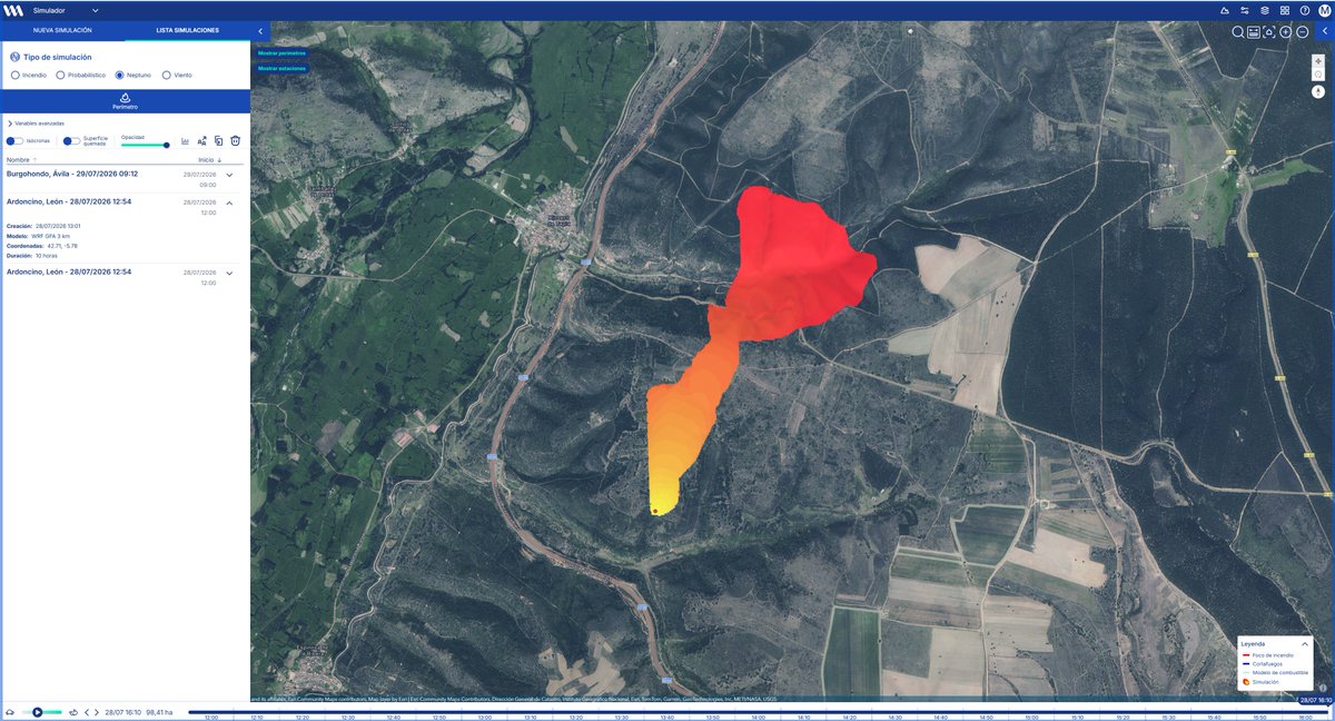 RetechFOR's tweet photo. 🌲 @vexiza  desarrolla en #RetechFOR un simulador 2D que permite representar la evolución esperada de los incendios y analizar su propagación en distintos escenarios.

👉 Más información: https://t.co/eAalZR4RIM https://t.co/nOWhaWpahu