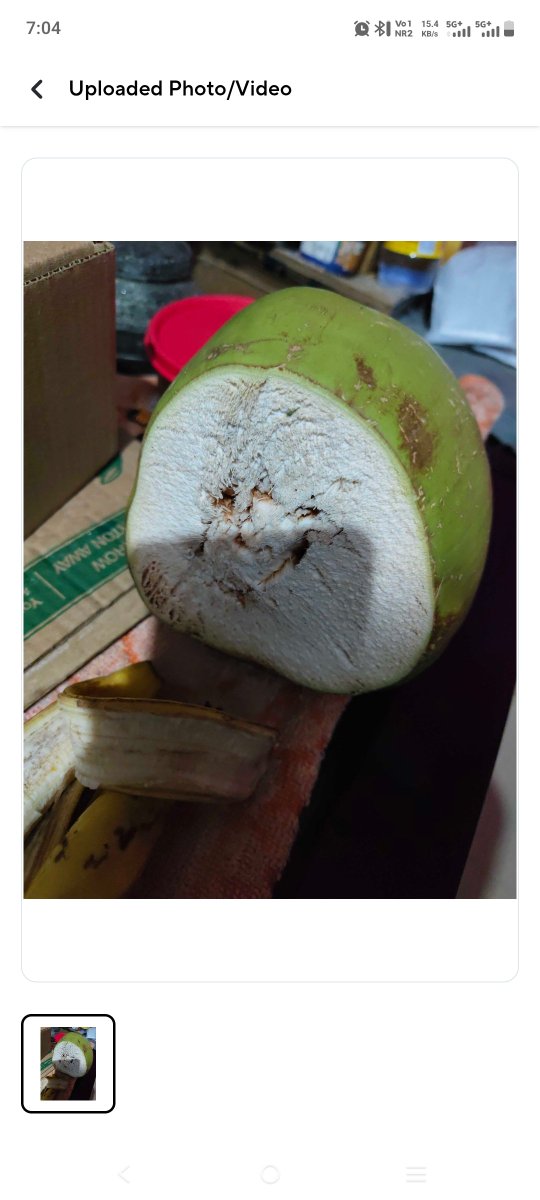 Pawsak91's tweet photo. @aadit_palicha @zeptonow  — Ordered coconut water &amp; bananas for my unwell wife, but received stale/poor-quality products. Support denied my refund despite photos. . Please look into this. https://t.co/cut105xeNO