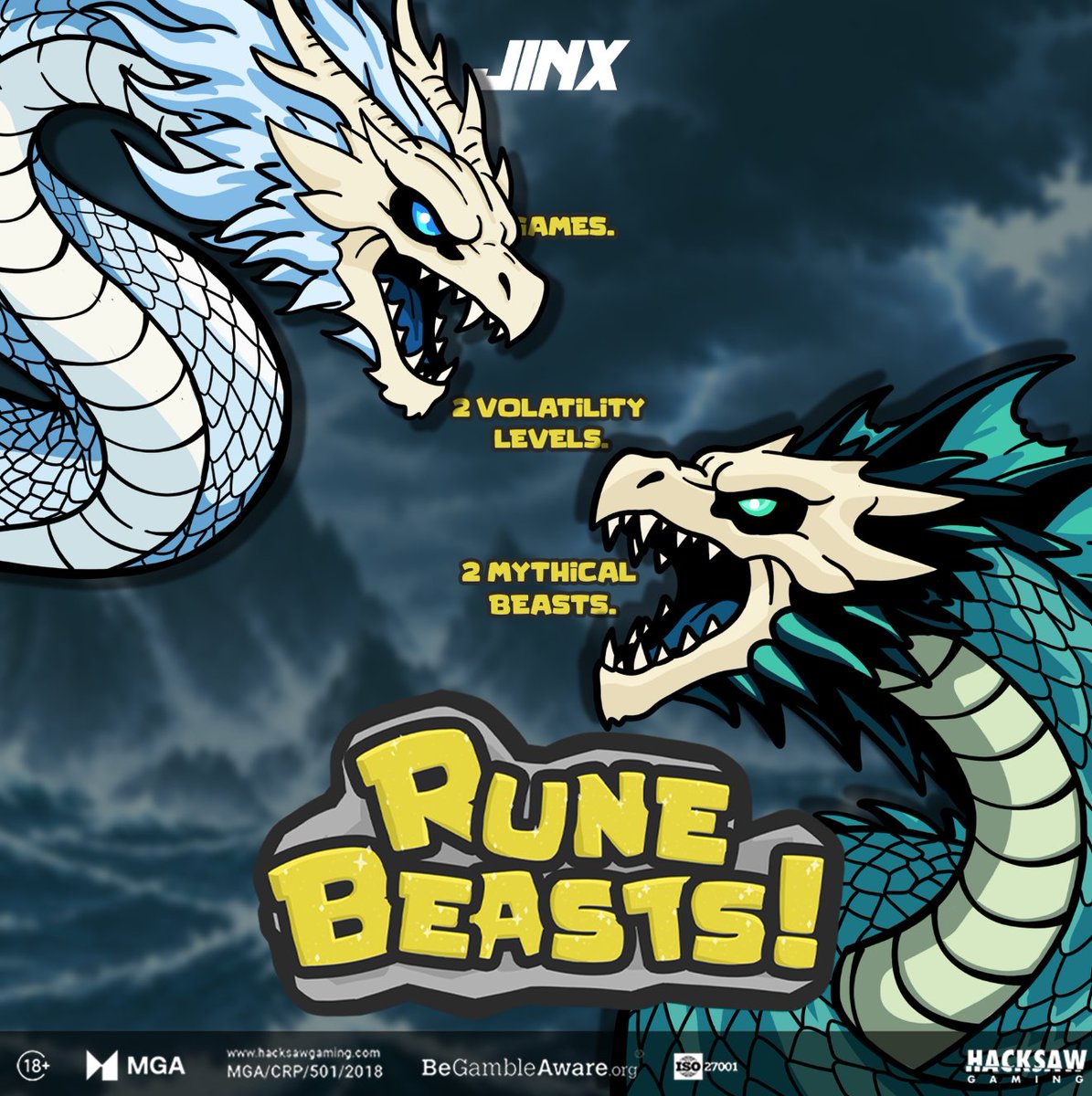 HacksawOpenRGS's tweet photo. 2 Games. 2 Volatility Levels. 2 Mythical Beasts.
Which side are you on?
Rune Beasts by Jinx Gaming is Coming Soon.
π§ @Jinx_Gaming_Co
π | Please Gamble Responsibly | https://t.co/ZJUX28EFcv
#HacksawGaming #HacksawOpenRGS #RuneBeasts #Slots #ComingSoon https://t.co/yz0ofL7Nny