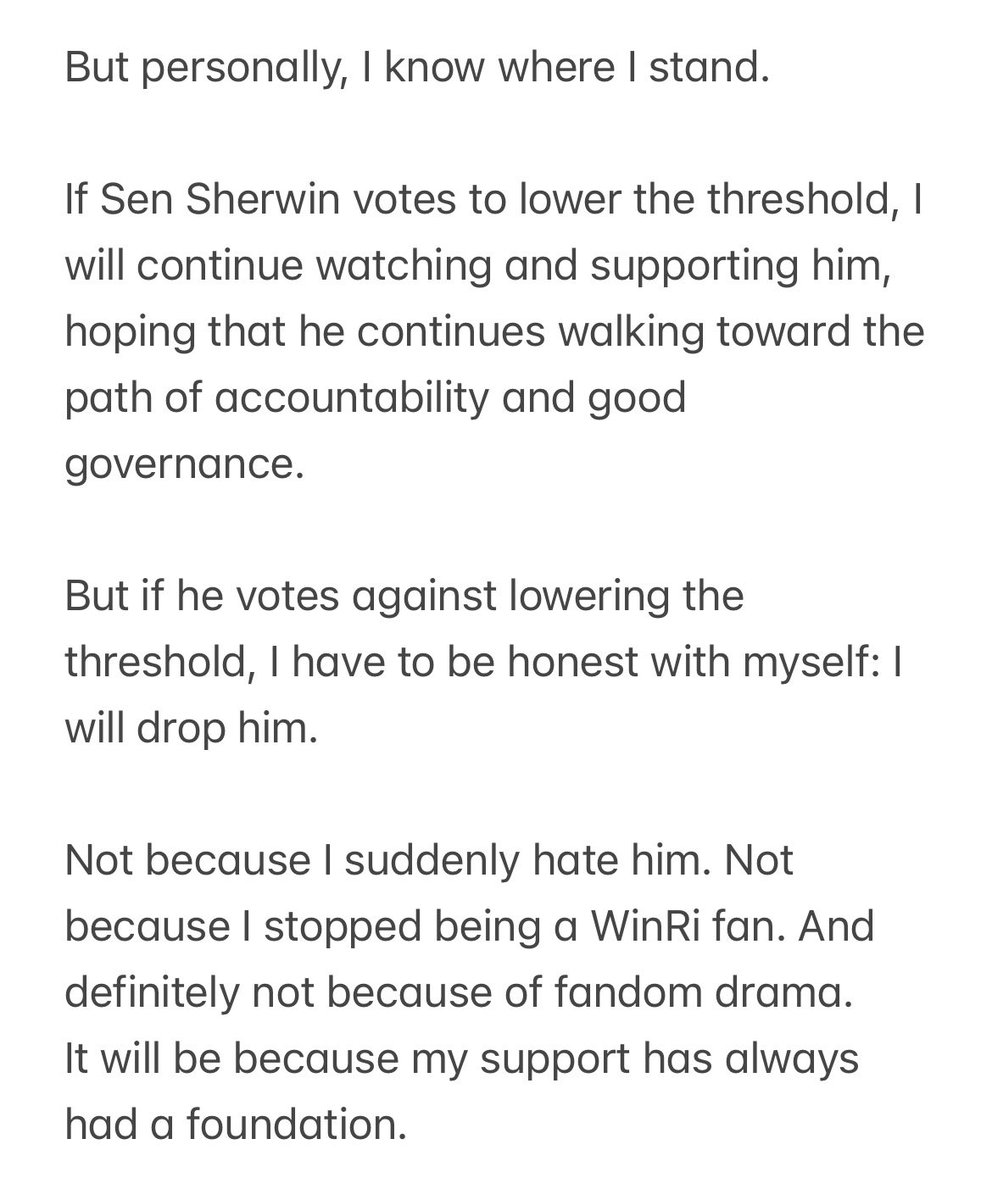 theresiaana143's tweet photo. Let's all pray for our country.. 

Please don't disappoint us Sen Sherwin
We are all watching..

We trust you @stgatchalian 🙏 https://t.co/1SbFA28bGX