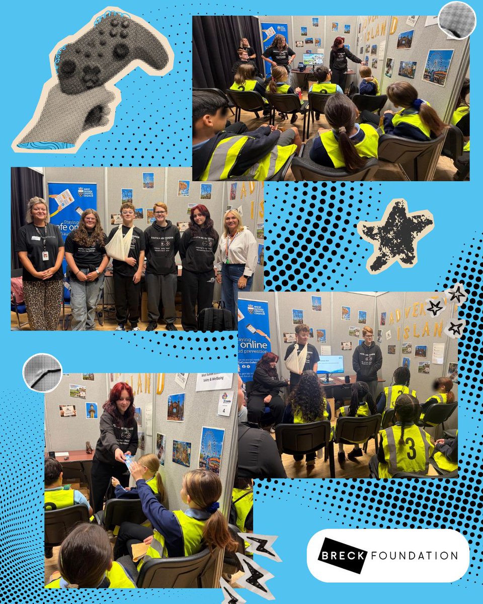 BreckFound's tweet photo. At today’s West Sussex County Council  Junior Citizens event at The Hawth Theatre, Ifield Community College students presented to over 100 Year 6 pupils on critical online safety skills, focusing on identifying AI-generated content and detecting fake news. https://t.co/byUXrnltia
