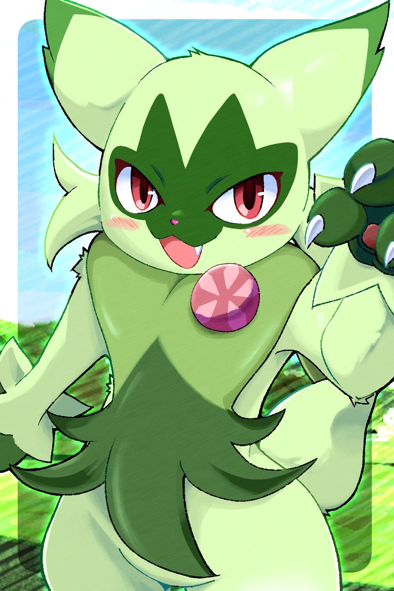 souno026's tweet photo. アニポケ見てたらニャローテも可愛いなぁ、と思う次第です！
#Floragato #pokemonfanart https://t.co/rH7b64y7vn