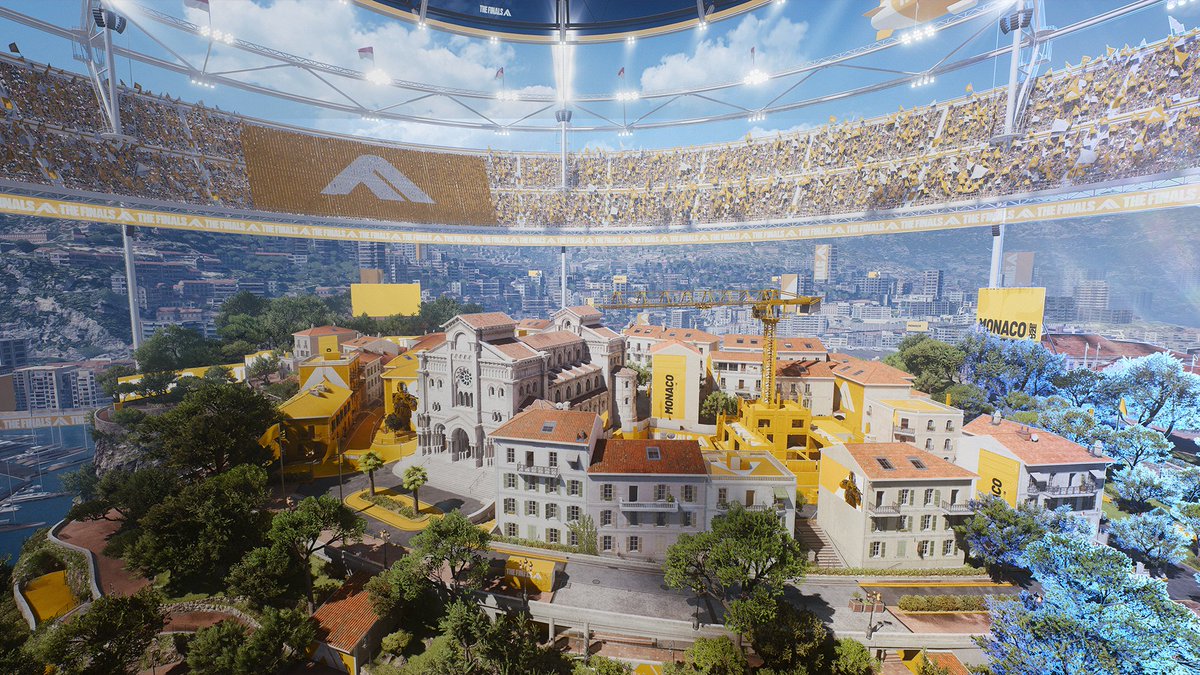 TheFinalsLatest's tweet photo. ICYMI: New details on THE FINALS Season 12 👇

• New playstyle
• New gamemode
• New sponsor-centric progression
• Stronger presentation of the Game Show
• Full HUD and UI rework
• Reworks of classic Arenas
• Improved level design, buildings, lighting, textures
• Per-Arena sponsor branding
• New gradual destruction system
• Dynamic debris and smoke
• Blast wave destruction
• Footstep audio rework
• Balance changes and performance improvements
• Launches October 20 with more info coming soon