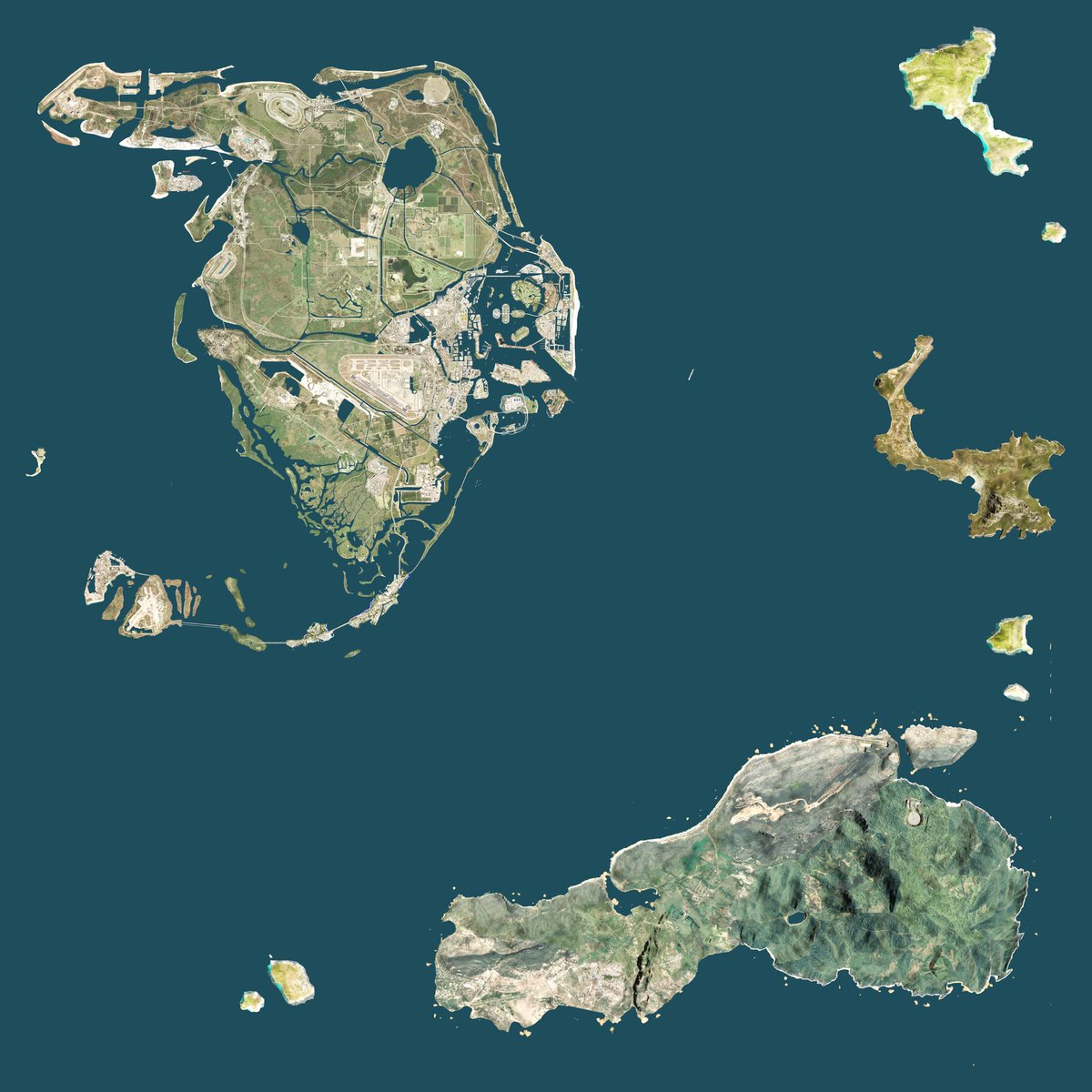 3D_SPARTANAC's tweet photo. GTA VI’s map in 2015. 👀

Rendered using my dev build. An early look at the world in best quality.

How much of this do you think survived into the final map?

#GTA6 https://t.co/93AByizrLc