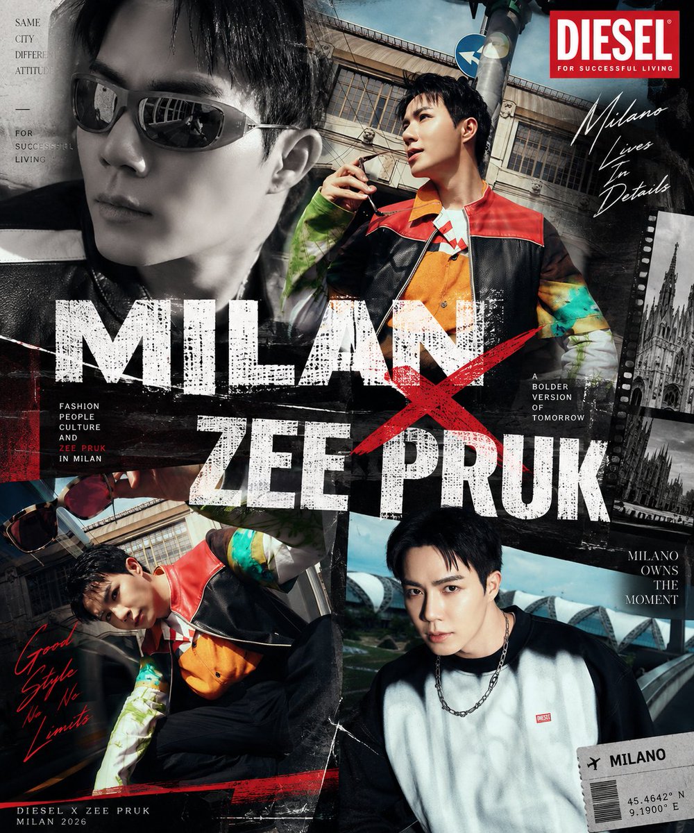 Zee_Na_Pruk's tweet photo. DIESEL X ZEE PRUK ✨️

ZEE PRUK MFW 2027
#DIESELxZEEPRUK
#ZeePruk #ZunShine https://t.co/c5KSqZHKbU