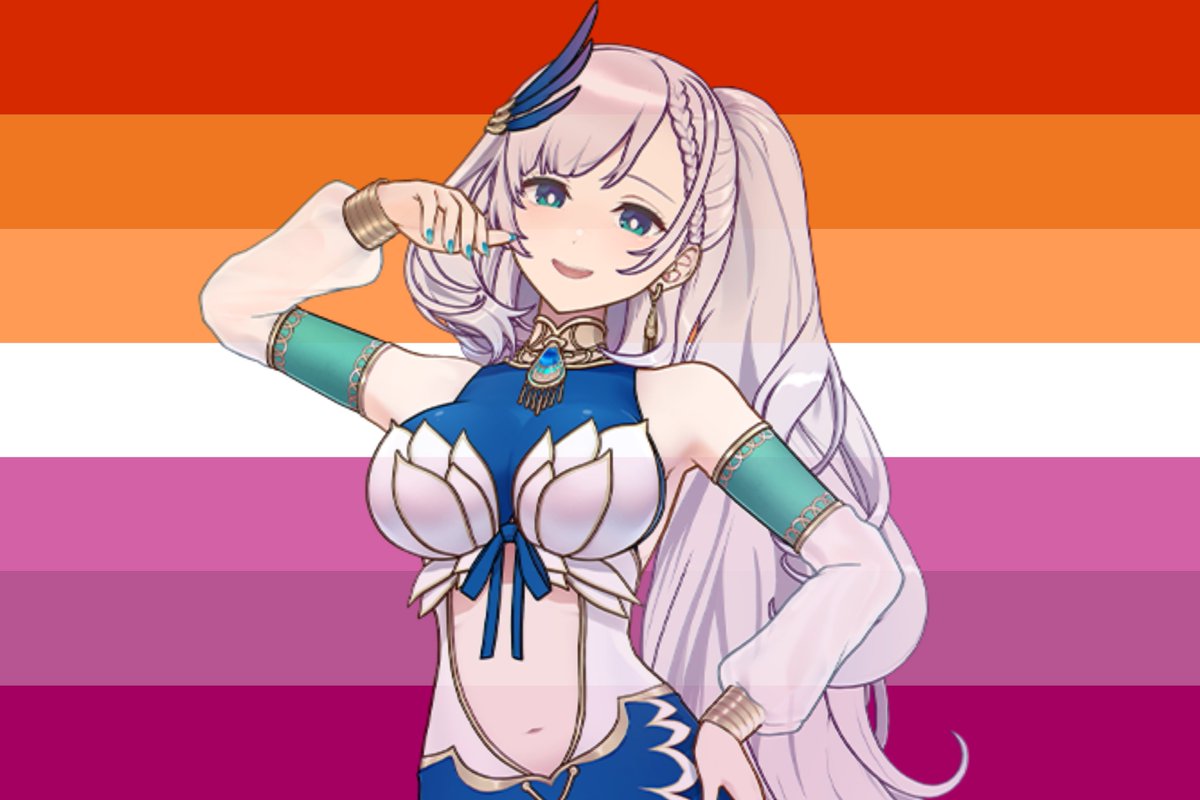 hibikiiiii_'s tweet photo. lesbian flag for girls who love Pavolia Reine https://t.co/tlyigfTtWr