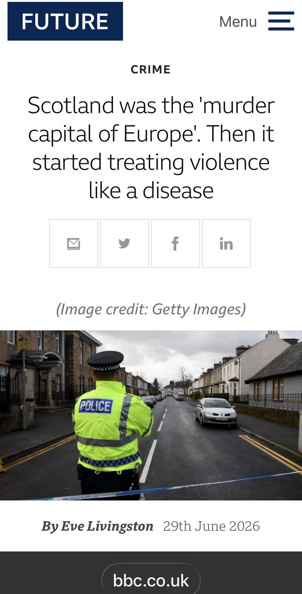 ammacj's tweet photo. This article 👇 on Scotland’s success in reducing violent crime was published on @BBC_Future website in June.
Why has the rest of the BBC, including @BBCScotlandNews , ignored it?

https://t.co/F8KeFi1f3C https://t.co/E6gMr6hjbJ