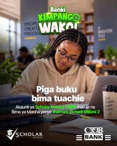 officielsalome's tweet photo. Piga buku, Bima tuachie! 🎓

Akaunti ya Scholar ya CRDB inakupa Bima ya Maisha hadi TSh milioni 2, pamoja na:
👉🏽 Boom &amp; Boom Advance
👉🏽 Droo za zawadi
👉🏽 SimBanking
👉🏽 TemboCard Visa

#Benkikimpangowako #CRDBBank #Tunakusikiliza https://t.co/D9jsyQwkm9