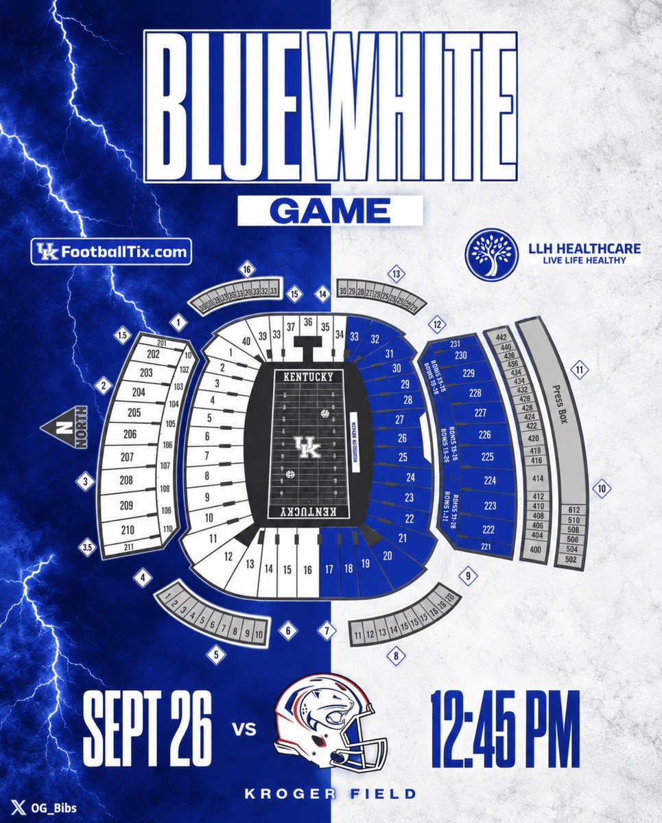 OG_Bibs's tweet photo. Don’t forget it’s a blue and white game!! Know your section wear your corresponding colors Saturday! 🔵⚪️😼

#BBN #FeedTheStuds https://t.co/dxOnQCo40H