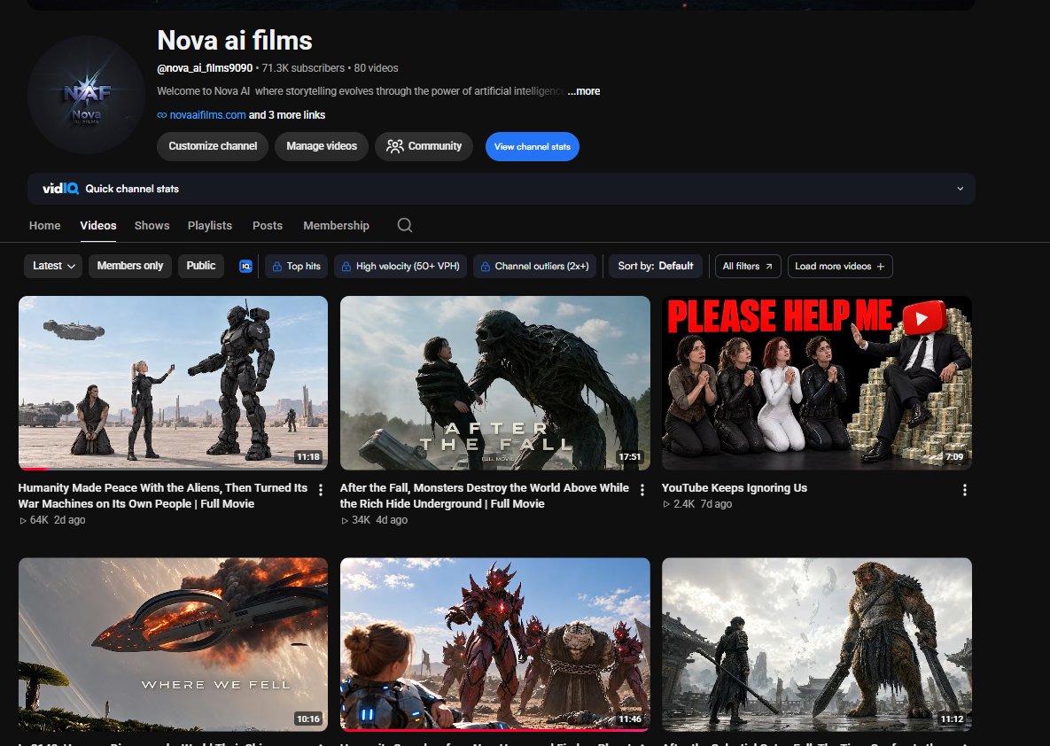 novaaifilms's tweet photo. YouTube continues showing ads on my films while excluding me from revenue sharing. My channel has a 98% positive like rating among viewers who rated the videos. Yet the responses I’ve received haven’t identified a specific scene or explained which stories they consider interchangeable.What a mockery. You keep running ads on my work, but I’m supposed to keep creating for free?
Even my lawyer received a template response. Have you ever had a lawyer raise a formal concern, only to receive a generic reply that doesn’t address it?
Even a local public works department is expected to answer for its decisions. Why should a multibillion-dollar company be any different?
The message this sends is: “We don’t give a shit about you, your viewers or the legal concerns you’ve raised.”
That is how this treatment feels. A mockery of accountability and a slap in the face after everything I’ve put into this channel. How ruthless has this become?
I’m asking for a proper human review of my films and the evidence I’ve provided, a substantive response to my lawyer, and restoration of Nova AI Films’ monetization. @TeamYouTube