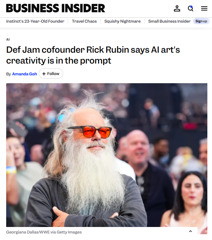 alexutopia's tweet photo. Rick Rubin understands
what many artists still refuse to accept.

Creativity isn't in moving the brush.

It's knowing what to paint.

AI doesn't change that. https://t.co/jn7zLQOAU3