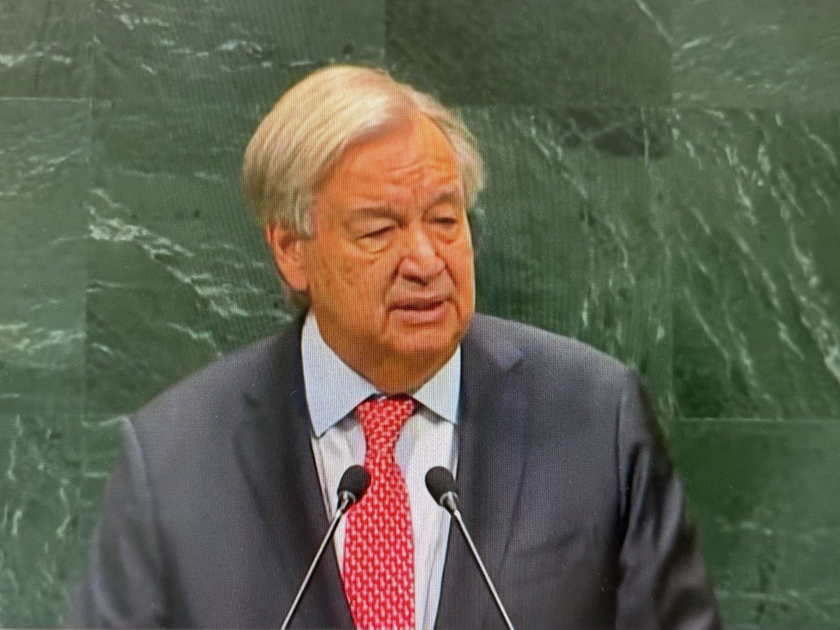 FranciscoCudell's tweet photo. No seu último discurso como SG na @UN, @antonioguterres não desiludiu. Foi igual a si próprio.
Foi incapaz de assumir que a UN falhou. E falhou por interesses e ideologia. E Guterres permitiu.

Deixou Portugal num pântano, e vai conseguir deixar a UN totalmente irrelevante. https://t.co/G3JNGxyMil