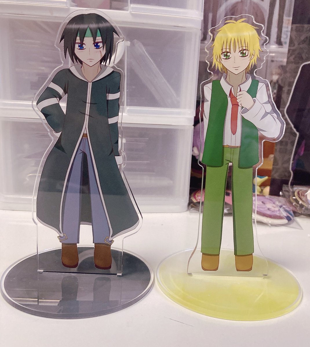 den1059's tweet photo. このオリキャラ考えた時グッズなんてって思ってたけどまさかグッズ作れる時が来るとは思わんじゃん!!w
やってみたかったからやれて良かったよ🥰
この子らお気に入りのオリキャラやし😘 https://t.co/lQhvAnRm9k