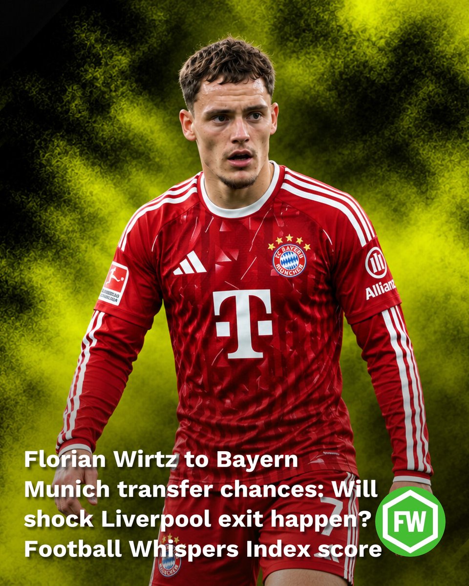FB_WHISPERS's tweet photo. Florian Wirtz to Bayern Munich? Football Whispers Index assesses the chances of a shock Liverpool exit.
➡️ https://t.co/3CI0abPvth https://t.co/QQAY2Pd6Om