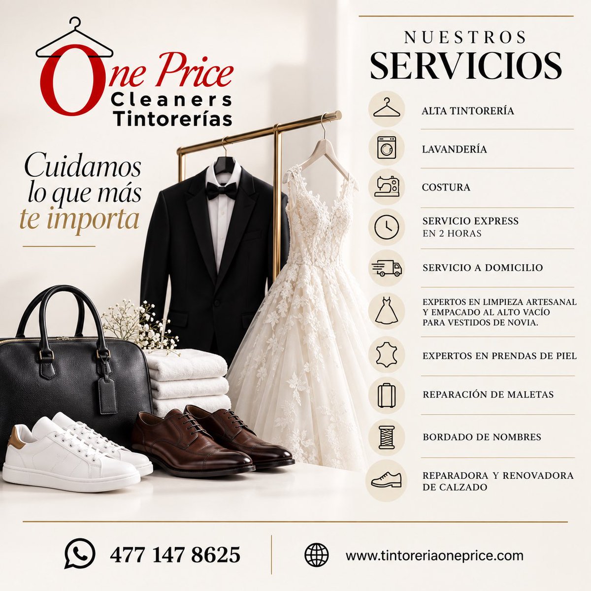 OnePriceClean's tweet photo. Tintorería y Lavandería en 2 horas📍10 Sucursales en León.  🚛 Servicio a domicilio#tintoreria#tintoreria #lavanderia#lavanderia #lavanderiaexpress#lavanderiaexpress #lavanderiaselfservice#lavanderiaselfservice #lavadoenseco#lavadoenseco #leon https://t.co/Gnu74AqK7r