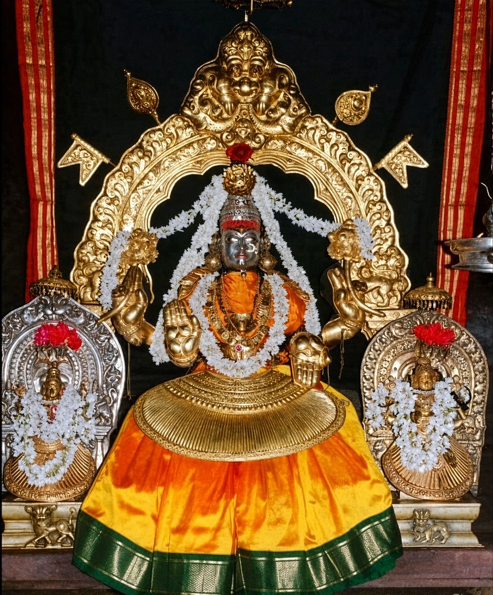Himalaytrekker's tweet photo. Kollur Shri Mookambika moola vigraha at Kollur, Udupi 🪷

Shri Maatre Namaḥ 🙏 https://t.co/QKtyKEhM6y