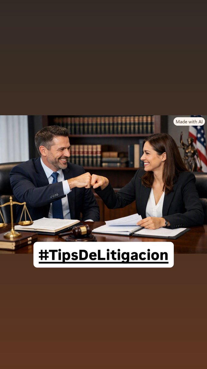 JOSELUISVEGAS's tweet photo. Al tomar un caso debes reconocer cuál es tu debilidad.
Ejemplo: si no realizas bien el contrainterrogatorio, lo@ideal es buscar un colega que te apoye en ello.
Siempre será mejor, compartir la victoria, que asumir solo la derrota.
JLVR
#TipsDeLitigacion https://t.co/OH3Rsy0eUy