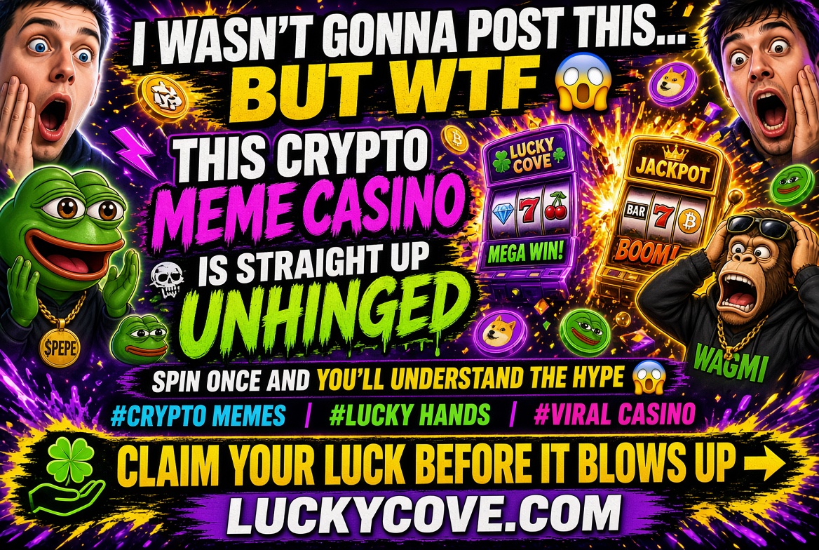 luckcoveslots's tweet photo. I wasn’t gonna post this… but WTF 😱
This crypto meme casino is straight up unhinged
Spin once and you’ll understand the hype
#CryptoMemes #LuckyHands #ViralCasino
Claim your luck before it blows up → https://t.co/NtmoS1lbWF https://t.co/uOhojamT5A