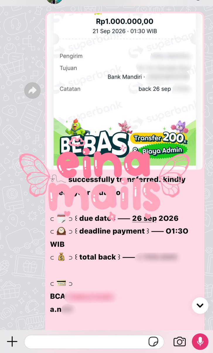byeinim's tweet photo. eina  open  pinpri  fee  akhir  &amp;  cewe  only.

belum  pernah  pinpri  maks.  25Ok.
sudah  pernah  pinpri  maks.  1.OOOk.
japo  1  -  5  hari.

langganan  bisa  take  maks.  5.OOOk.
japo  1  -  1O  hari.

whatsapp  di  bio,  tidak  baca  dm~

t.  {  #pinpri  #zonauang  } https://t.co/68GGgj0YTe