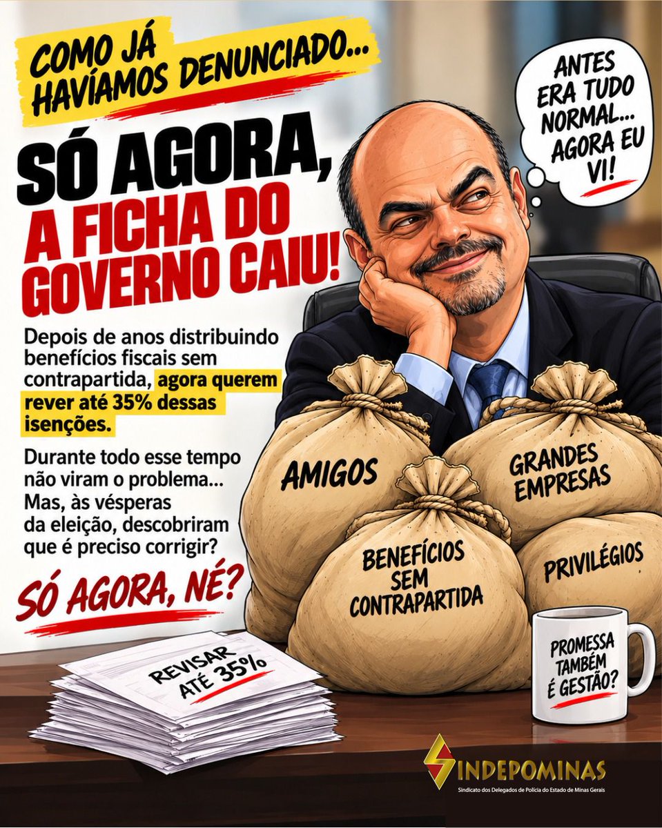 SINDEPOMINAS_MG's tweet photo. COMO JÁ HAVÍAMOS DENUNCIADO, O TEMA DAS ISENÇÕES FISCAIS VOLTA AO CENTRO DO DEBATE.

OUÇA A REPORTAGEM COMPLETA NA RÁDIO ITATIAIA 
Ouvir a reportagem  https://t.co/X7oiIkyYQE https://t.co/RVFpBsGzUO