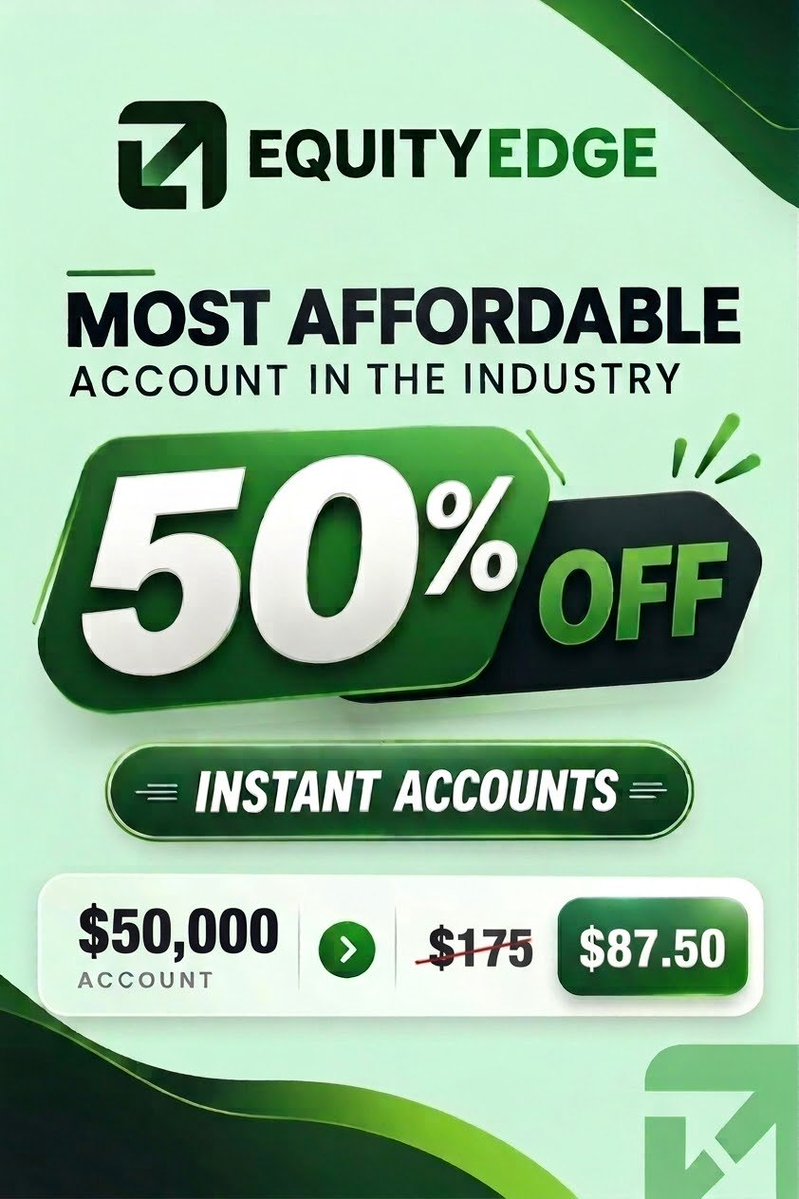 Fx_Picasso's tweet photo. If Trading Evaluations accounts is hard for you, You should be Trading an "Instant account".

No Evaluation, just Trade and Withdraw!

For as low as $12 you can start with a $2500 account and scale up to $300K in funding!!!

Use Code: MRJ50 for 50% Discount. Link in my Bio 🔗 https://t.co/tLzH9AKJ8U
