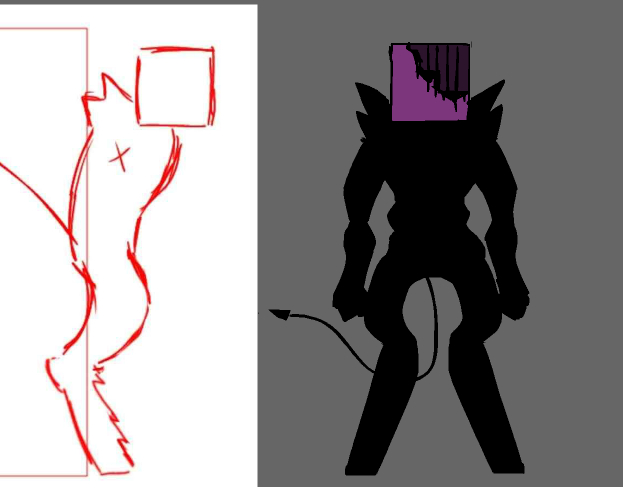 erstwhil3_'s tweet photo. how do i make his design more interesting (side profile sketch on left by a friend) https://t.co/Pk7Y78ETUY