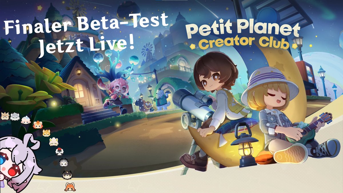 Makkusai's tweet photo. Wir sind jetzt #live für die #PetitPlanetFinalBeta! Wenn ihr mit mir das neue Cozy Game von Hoyo entdecken wollt, schaut gerne vorbei! #PetitPlanet #FinalBetaTest #PetitPlanetCC #GERVTuber
https://t.co/2nuqPc03gZ https://t.co/oOFHOdykZU
