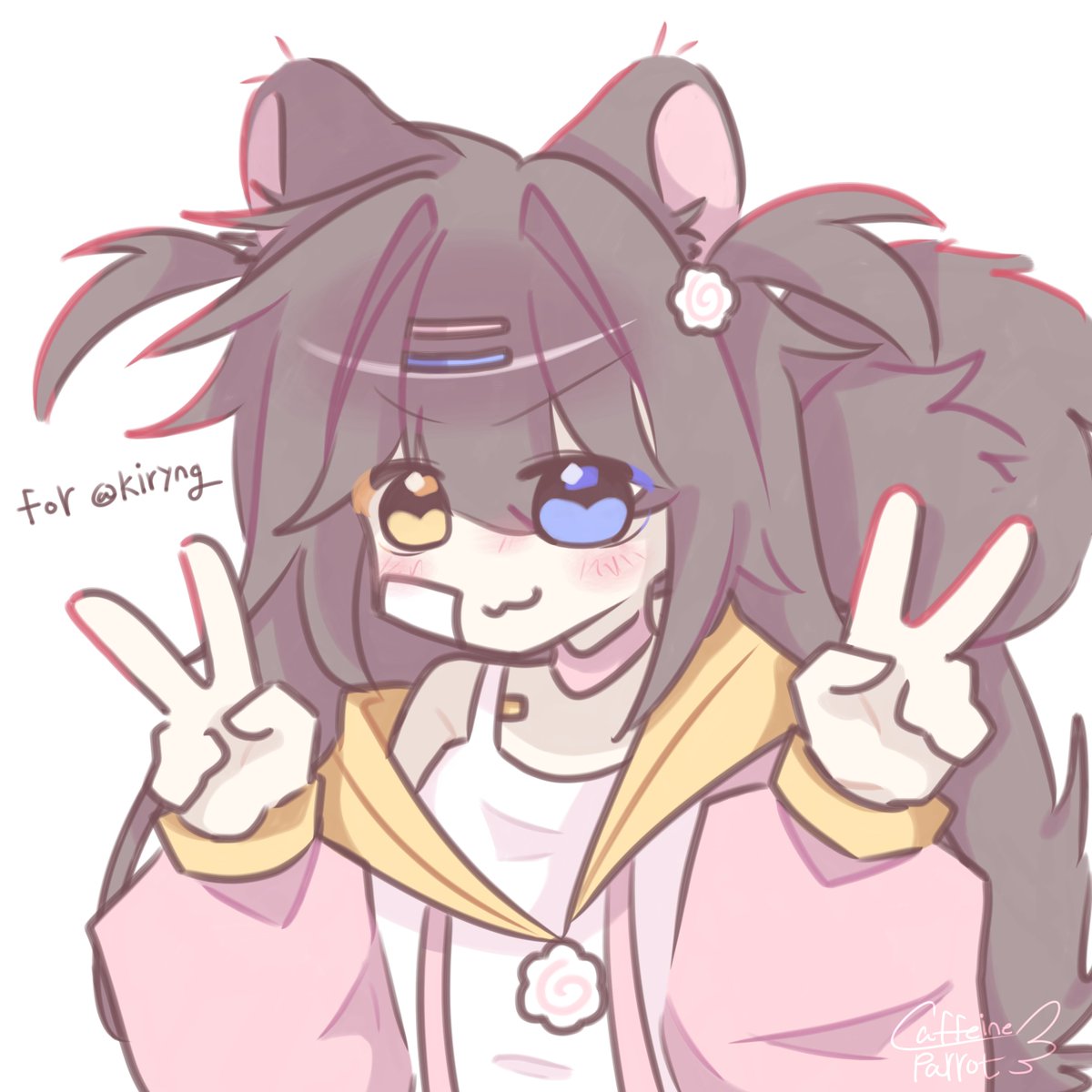 caffeine_parrot's tweet photo. このキャラクターがとても可愛くて描きました❗️❗️🐿🩷
@kiryngg https://t.co/XpPPWC1vaG