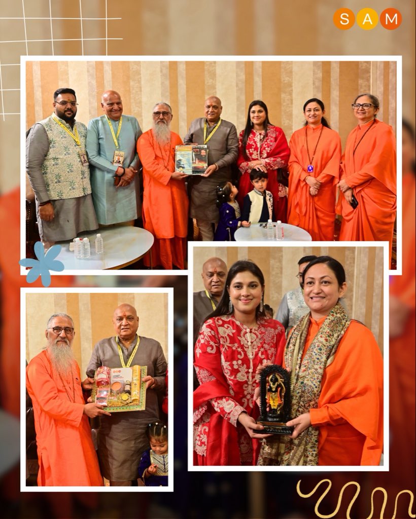 SAMWorkshops's tweet photo. [2/2] The evening was graced by Hon’ble CM of Delhi, Smt. Rekha Gupta Ji.

The trustees of Lal Bagh Ka Raja honoured Sadhvi Ruchi Bharti Ji and Sadhvi Dr. Shivani Bharti Ji.

For SAM, these moments reflect spaces where youth, culture, devotion and connection come together. https://t.co/klbc9oGClG