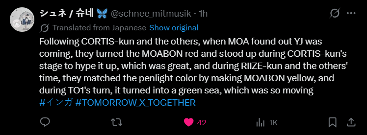 soobsloidforger's tweet photo. This is what I mean when I say fans are reflection of the artist. 
Moas are so thoughtful to change their moabong colors to match and hype other artists 
cuties 🥹🩷 https://t.co/B5y8xrmtUy