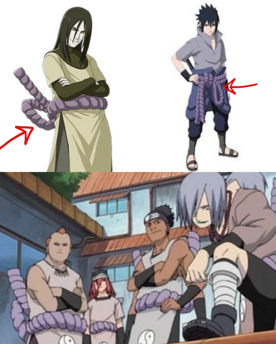 Kiminino72's tweet photo. What’s the purpose of that rigid rope Orochimaru’s people all wear? https://t.co/rKBr13iFCc