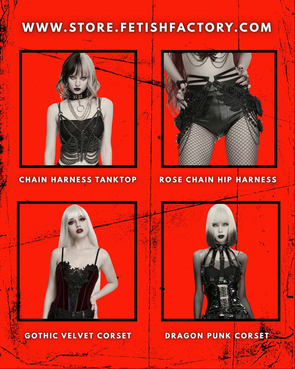 fetishfactory's tweet photo. NEW ARRIVALS HAVE ENTERED THE DARK SIDE⛓️
Punk attitude, goth energy and grunge rebellion. 

FETISH FACTORY SHOWROOM:
📍 855 E Oakland Park Blvd
Fort Lauderdale, FL 33334

SHOP ONLINE:
https://t.co/7f6FiXpkoY

#PunkFashion #GothStyle #GrungeFashion #AlternativeFashion https://t.co/0gHHOI5Gt3