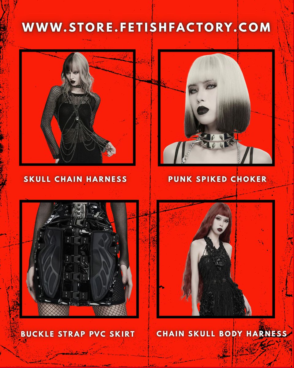fetishfactory's tweet photo. NEW ARRIVALS HAVE ENTERED THE DARK SIDE⛓️
Punk attitude, goth energy and grunge rebellion. 

FETISH FACTORY SHOWROOM:
📍 855 E Oakland Park Blvd
Fort Lauderdale, FL 33334

SHOP ONLINE:
https://t.co/7f6FiXpkoY

#PunkFashion #GothStyle #GrungeFashion #AlternativeFashion https://t.co/0gHHOI5Gt3
