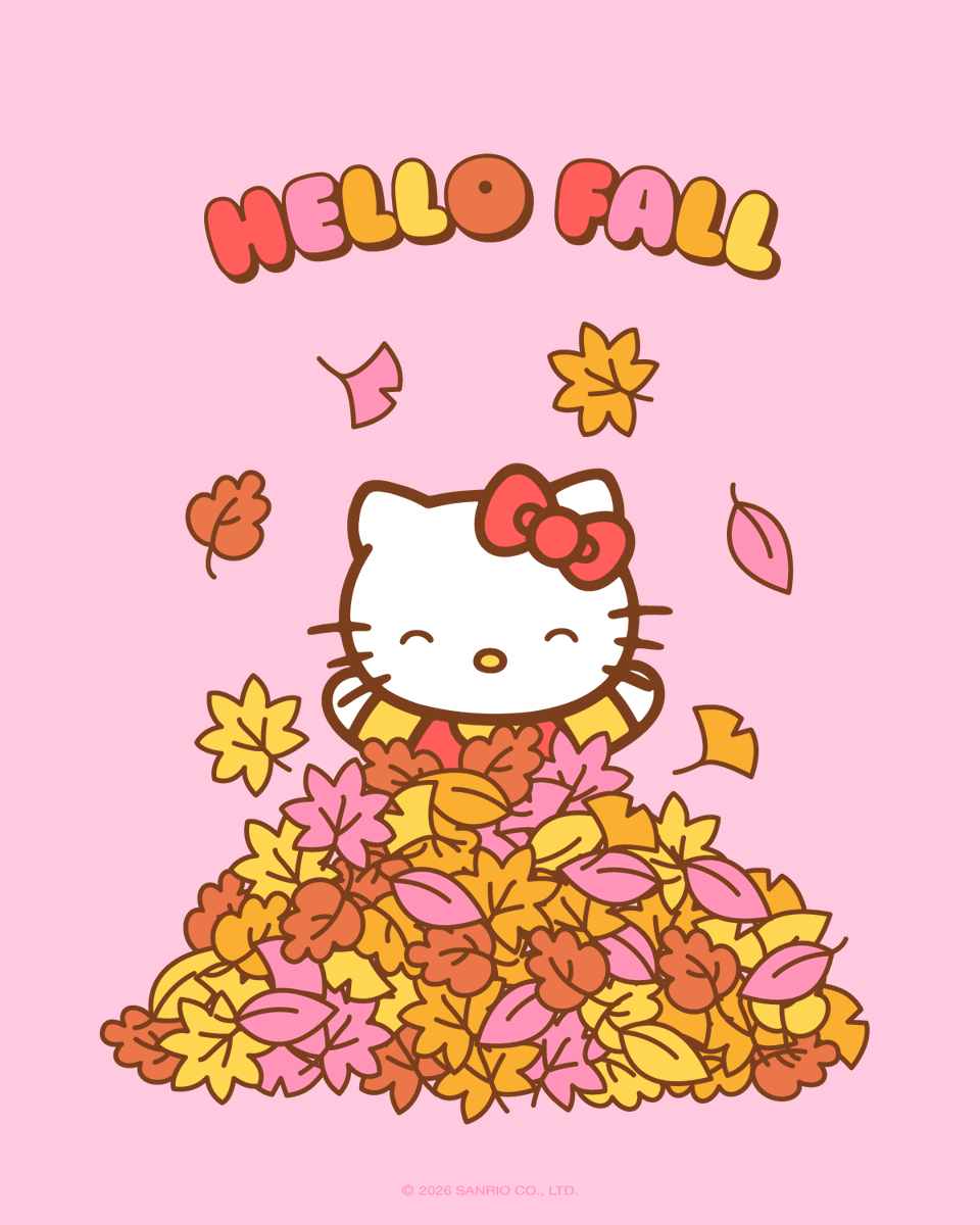 hellokitty's tweet photo. Jumping right into the new season! 🍂💕 #FirstDayofFall https://t.co/5X3gzRRha2